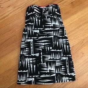 love, Fire Juniors Strapless Fun Geometric Print Summer Cotton Dress - M